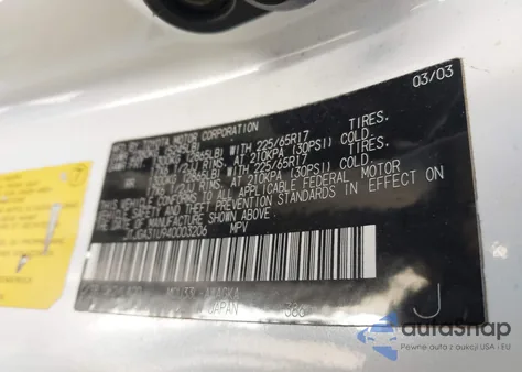 2004 Lexus Rx 330 from USA, damaged, VIN JTJGA31U940003206